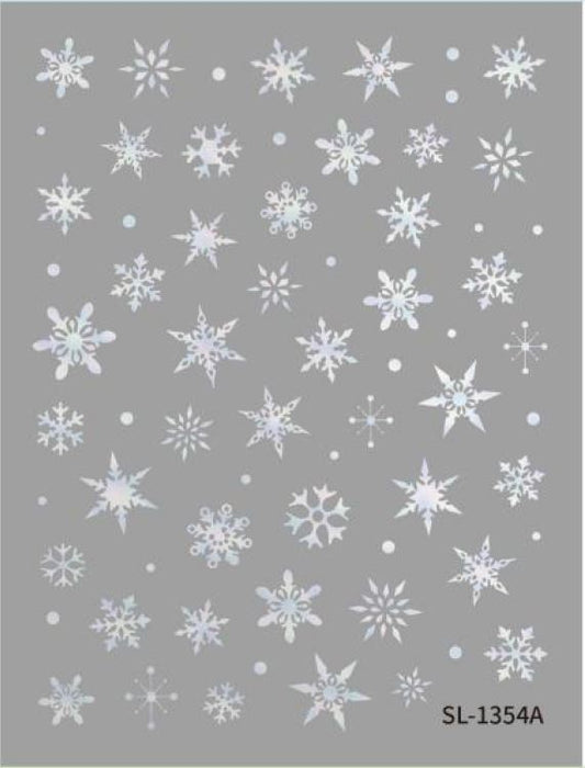 5D Self-Adhesive Nail Art Stickers - Snowflakes 1354