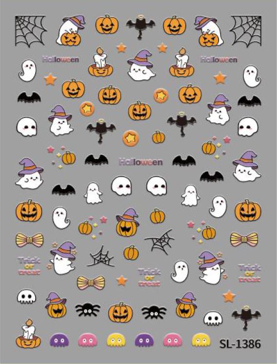 5D Self-Adhesive Nail Art Stickers - Halloween 1386
