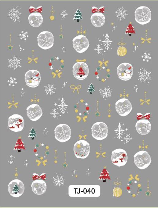 5D Self-Adhesive Nail Art Stickers - X-Mas 040