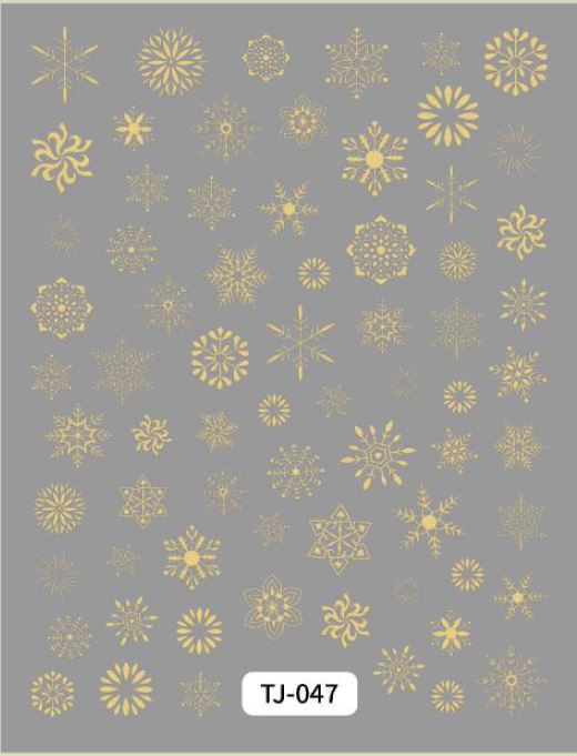 5D Self-Adhesive Nail Art Stickers - Snowflakes 047