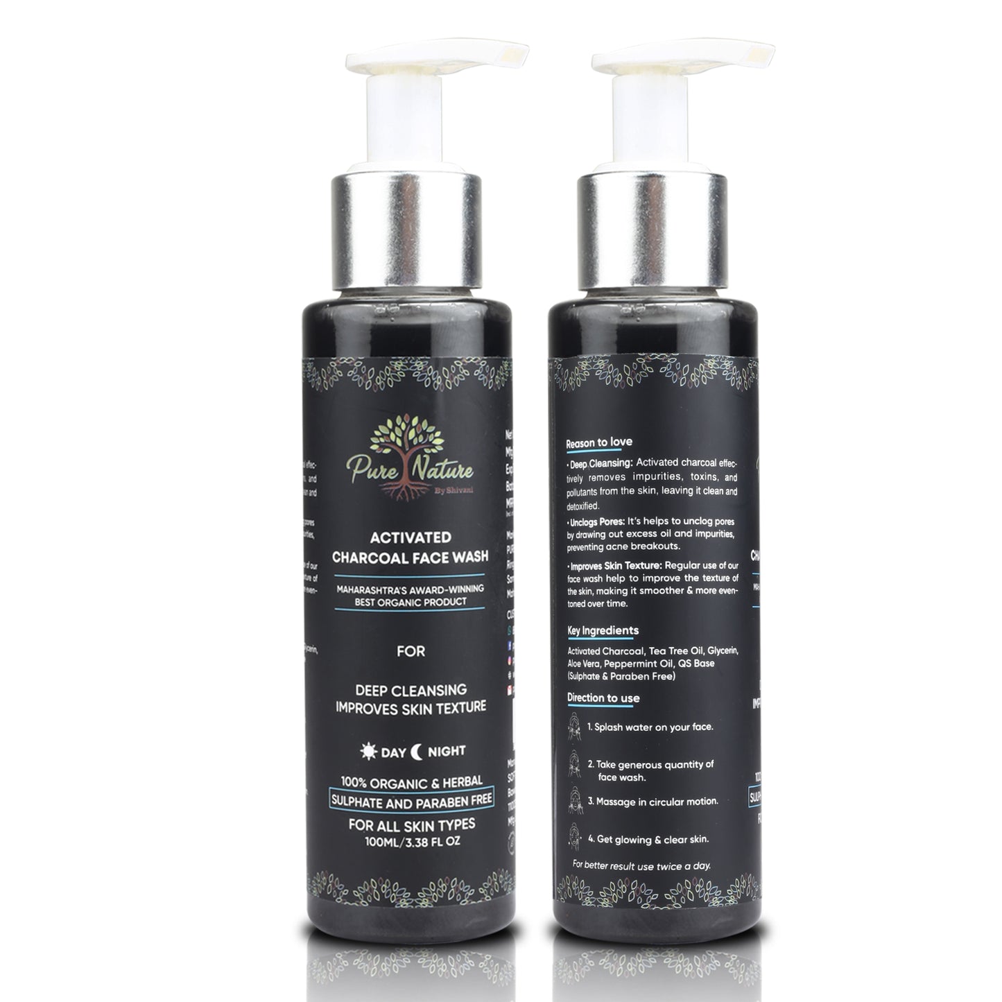 Pure Nature Activated Charcoal Face Wash