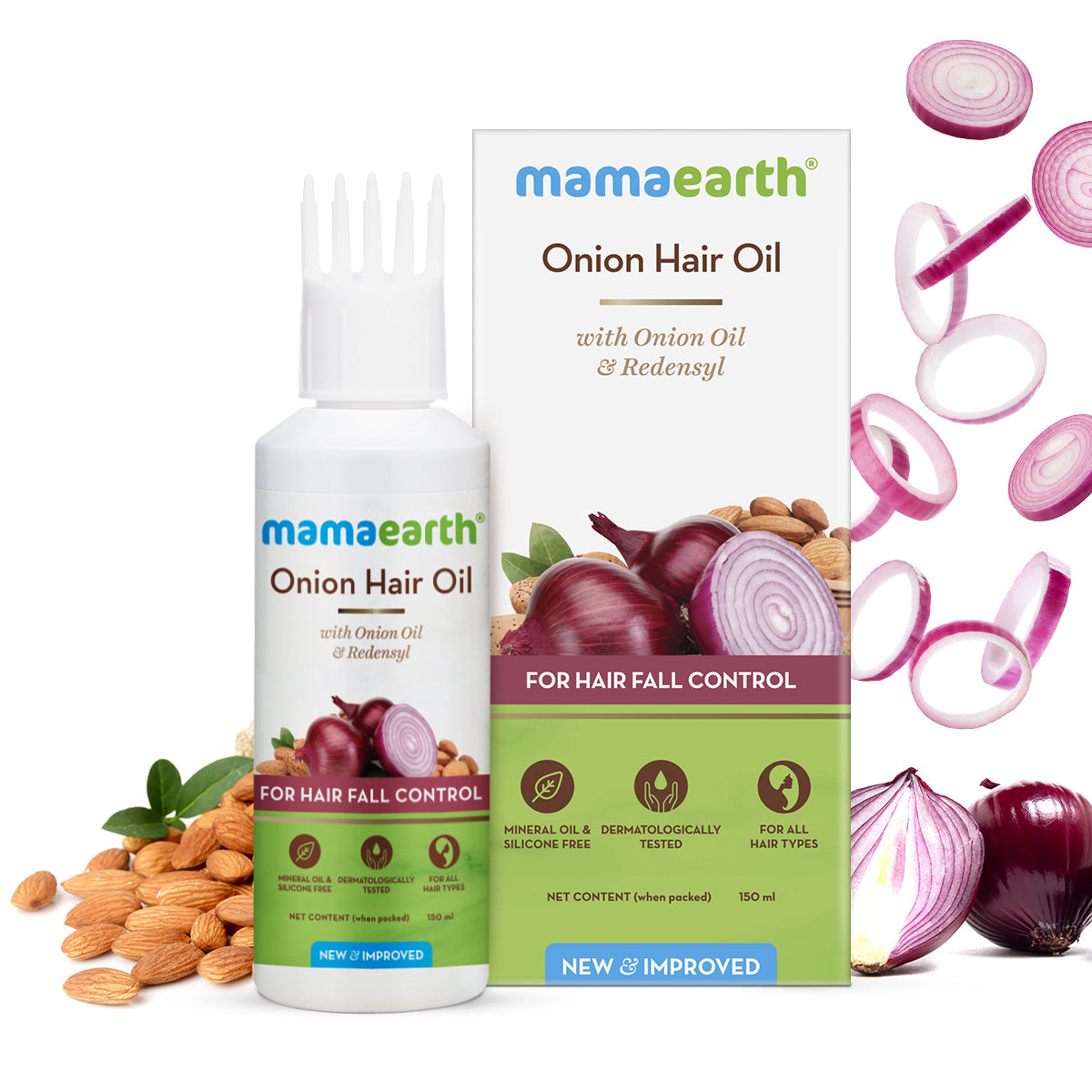 Onion Hair Oil for Hair Regrowth and Hair Fall Control with Redensyl | Boosts Hair Growth | Adds Strength & Shine