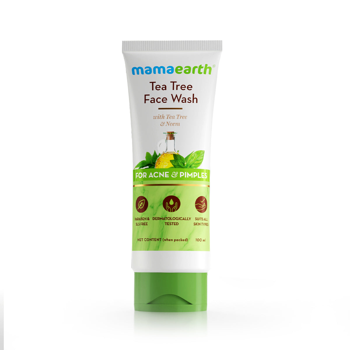 Tea Tree Facewash for acne and pimples - 100ml | Controls Acne & Pimples | Removes Excess Oil