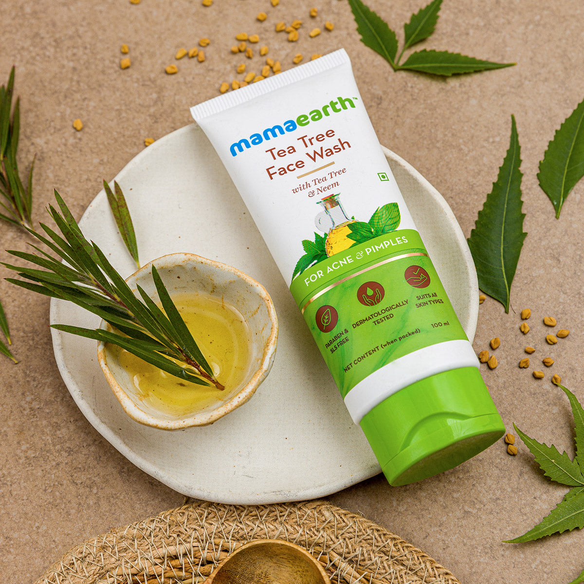 Tea Tree Facewash for acne and pimples - 100ml | Controls Acne & Pimples | Removes Excess Oil