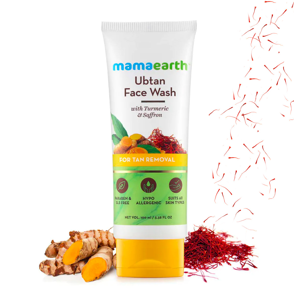 Ubtan Face Wash with Turmeric & Saffron for Tan Removal | Removes Tan | Brightens Skin