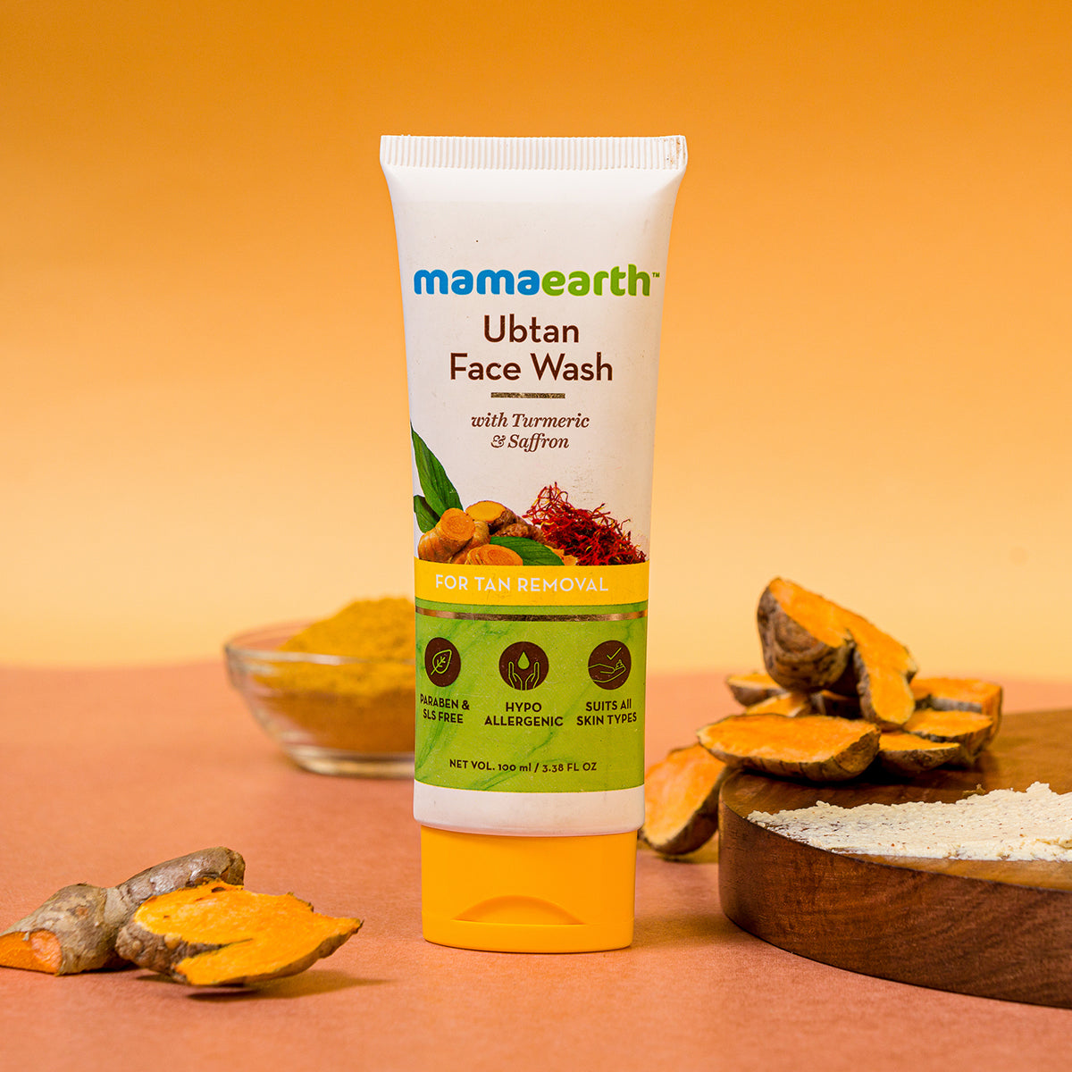 Ubtan Face Wash with Turmeric & Saffron for Tan Removal | Removes Tan | Brightens Skin