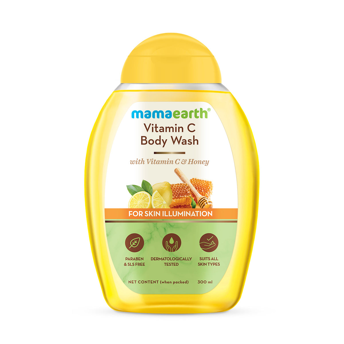 Vitamin C Body Wash with Vitamin C and Honey for Skin Illumination - 300 ml | Deeply Cleanses | Brightens Skin |Unlocks Radiance
