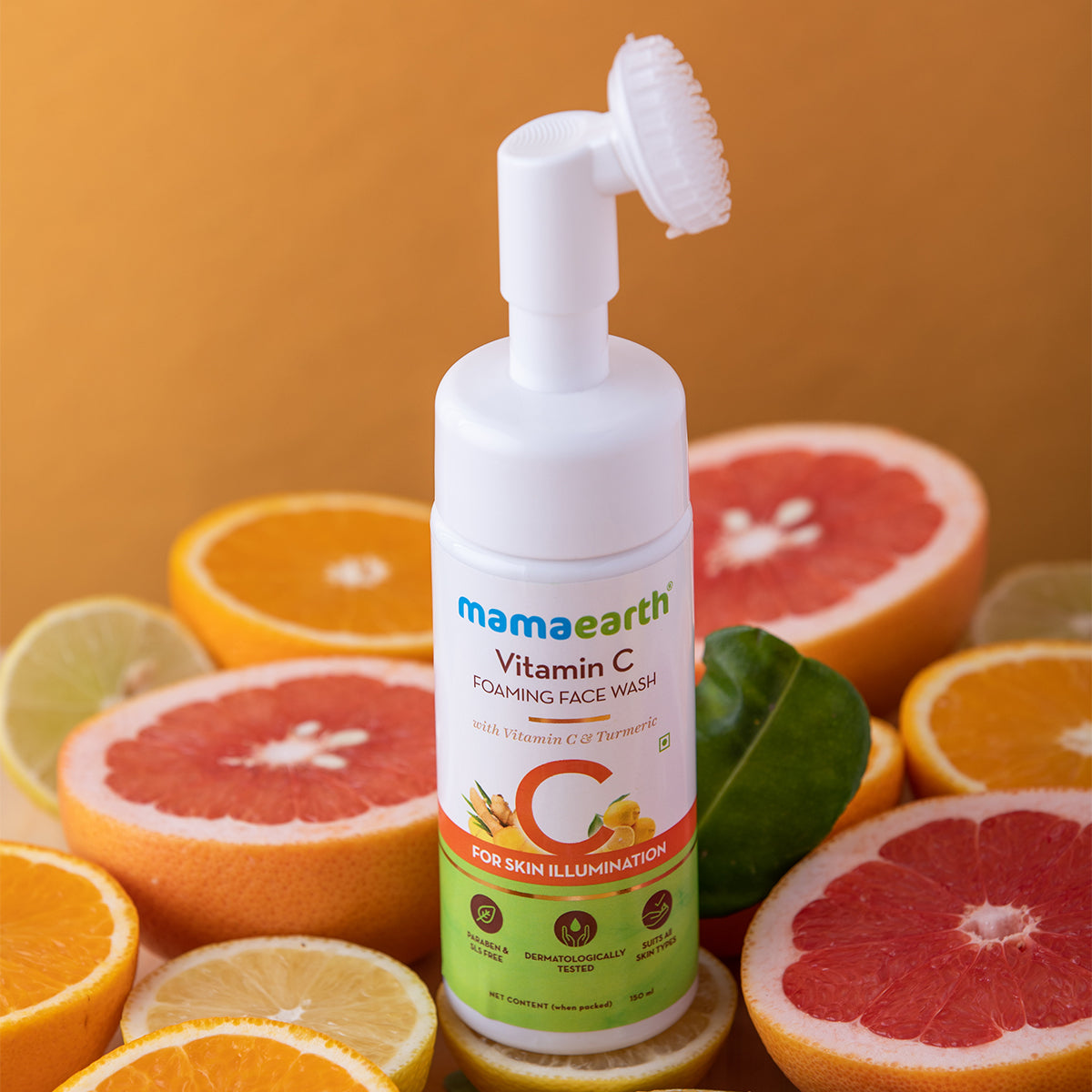 Vitamin C Foaming Face Wash with Vitamin C and Turmeric for Skin Illumination - 150ml Deeply Cleanses | Brightens Skin | Makes Skin Glow