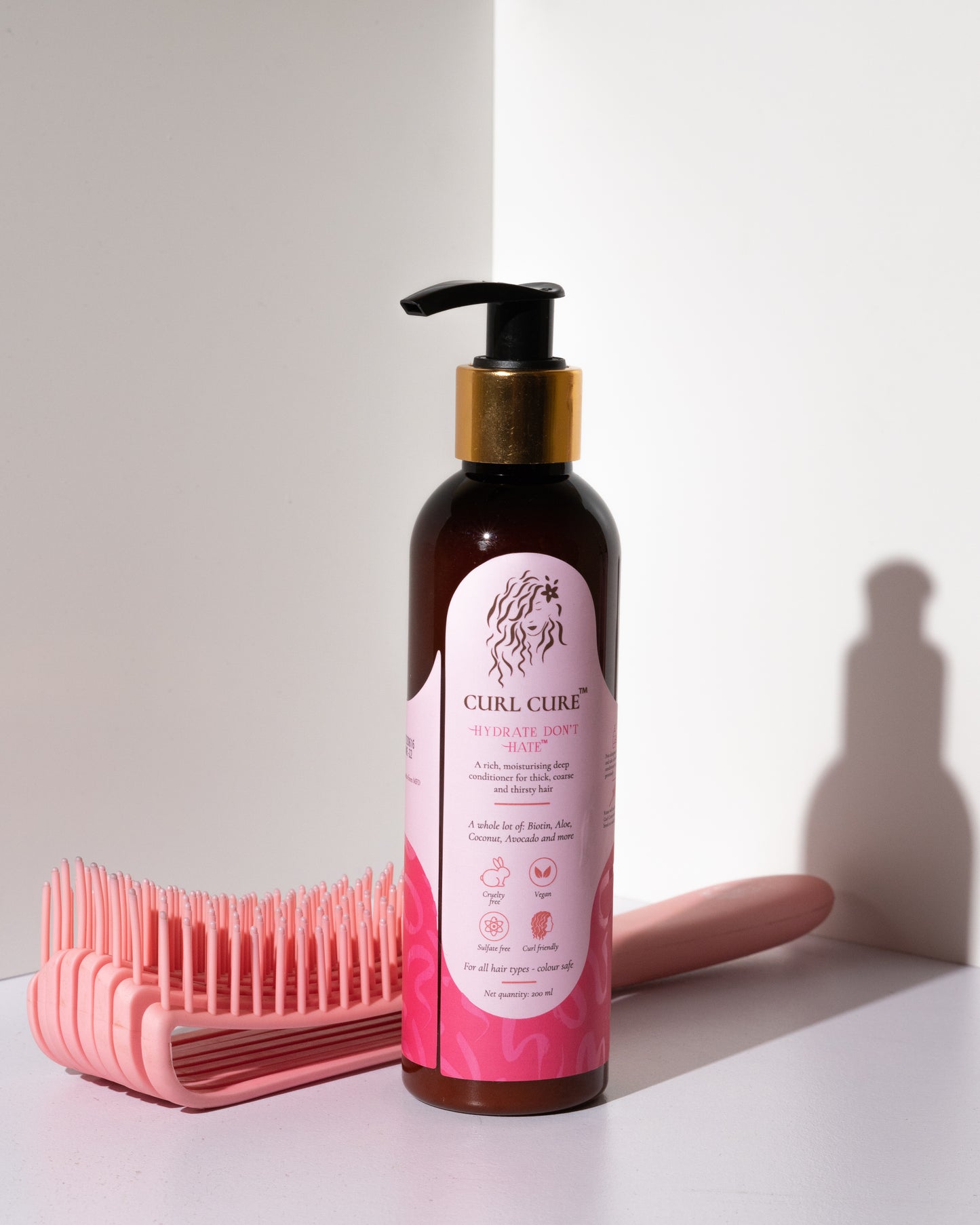 HYDRATE DON'T HATE - INTENSIVE HYDRATION CONDITIONER / HAIR MASK WITH AVACADO AND ALOE VERA | 100% SULPHATE/PARABEN FREE | FOR ALL HAIR TYPES -200ML