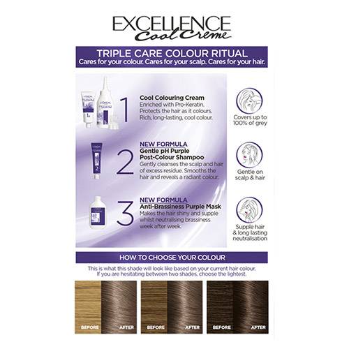 Excellence Cool Creme permanent hair dye - 7.11 Ultra Ash Blonde