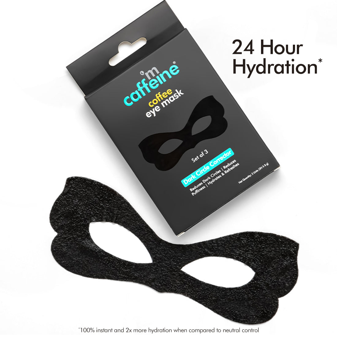 MCaffeine Coffee Eye Mask for Dark Circles & Puffiness with Vitamin C & Caffeine - 2x Hydration