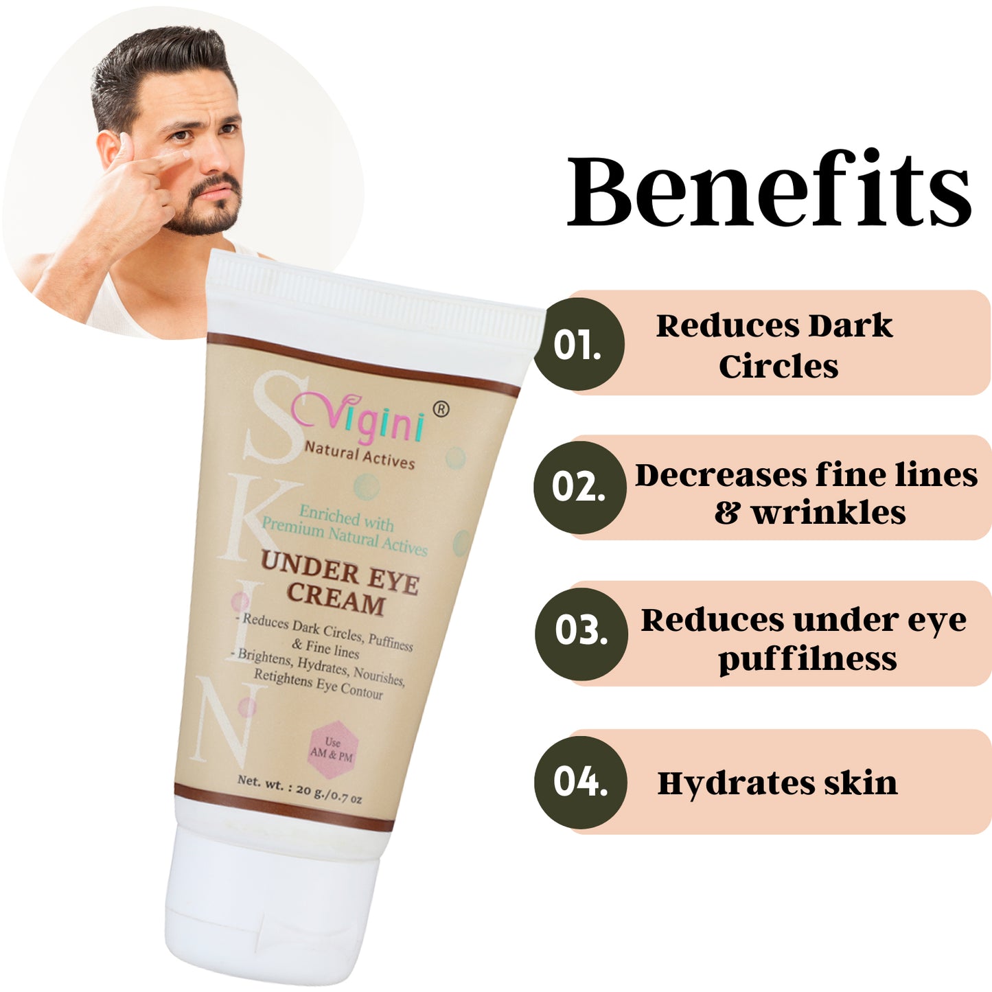 Under Eye Lift Bye Bye Dark Circle Wrinkles Puffiness Fine Lines Removal Gel Cream Radiant Boosting 20g