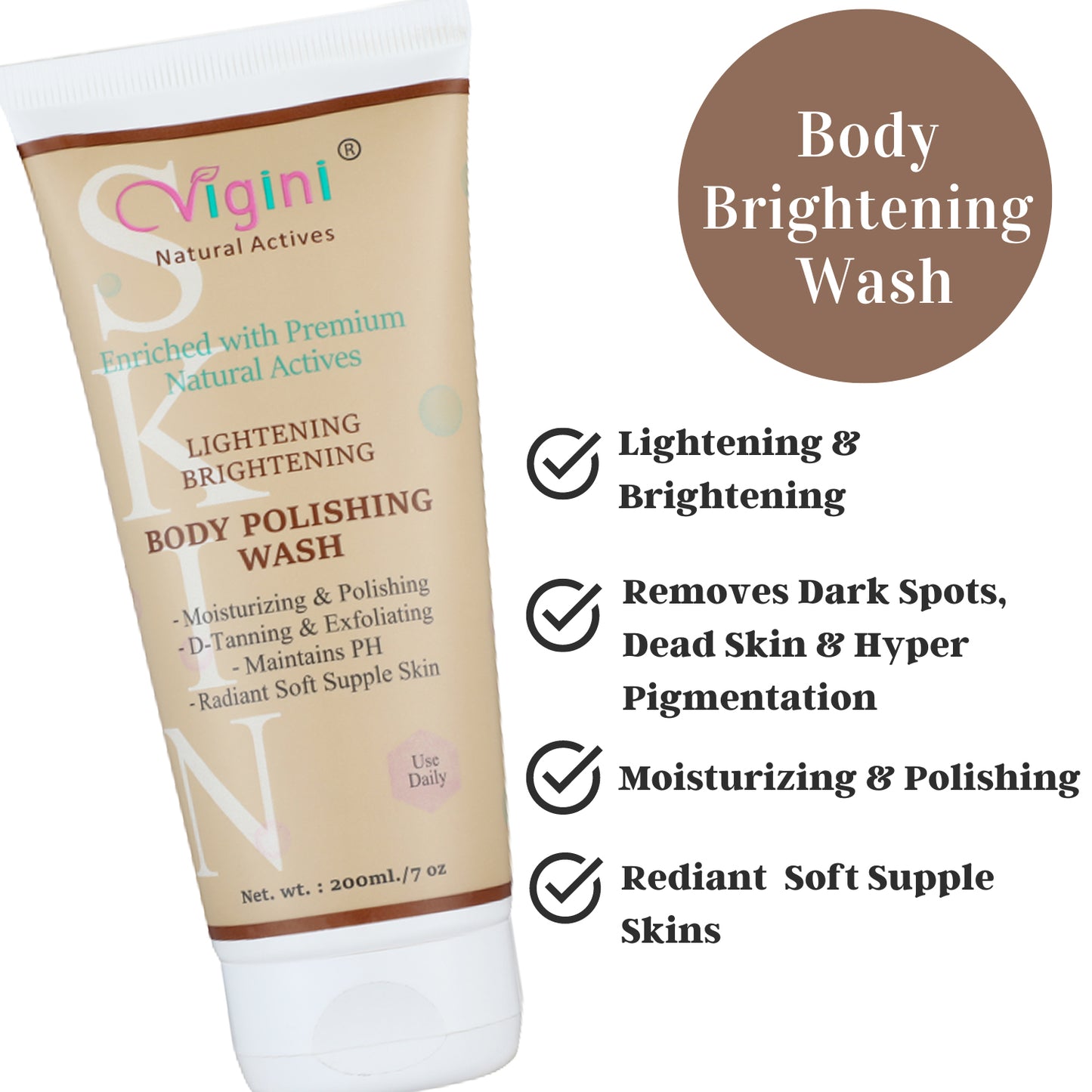 Whitening Lightening Body Polishing Wash