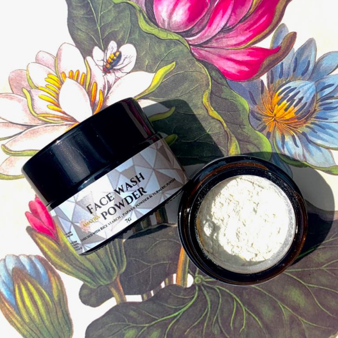 Nyra Face Wash Powder Exfoliates & Brightens Turmeric +Aloe+ VitC
