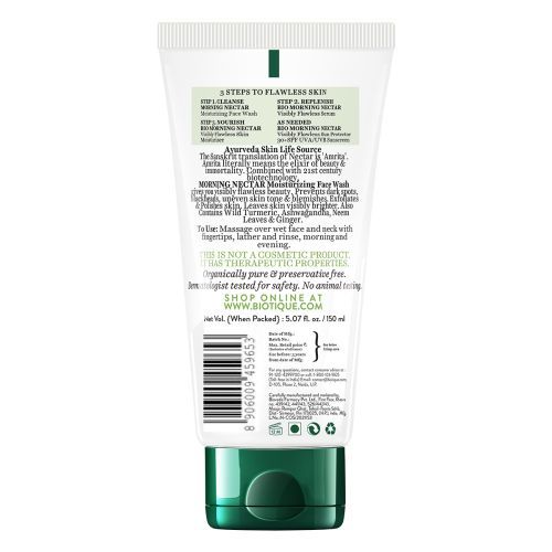 MORNING NECTAR MOISTURIZE & NOURISH FACE WASH FOR ALL SKIN TYPES
