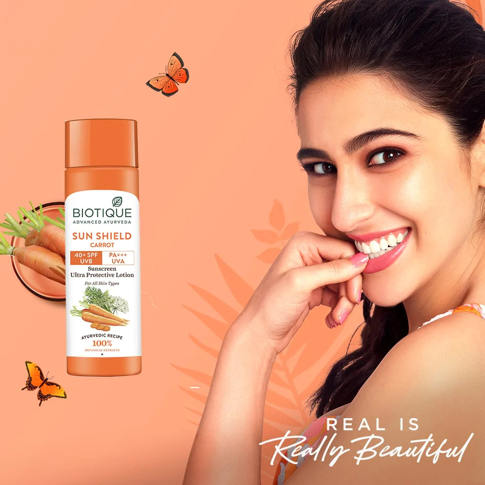 Sun Shield Carrot Sunscreen 120ml Spf 40+