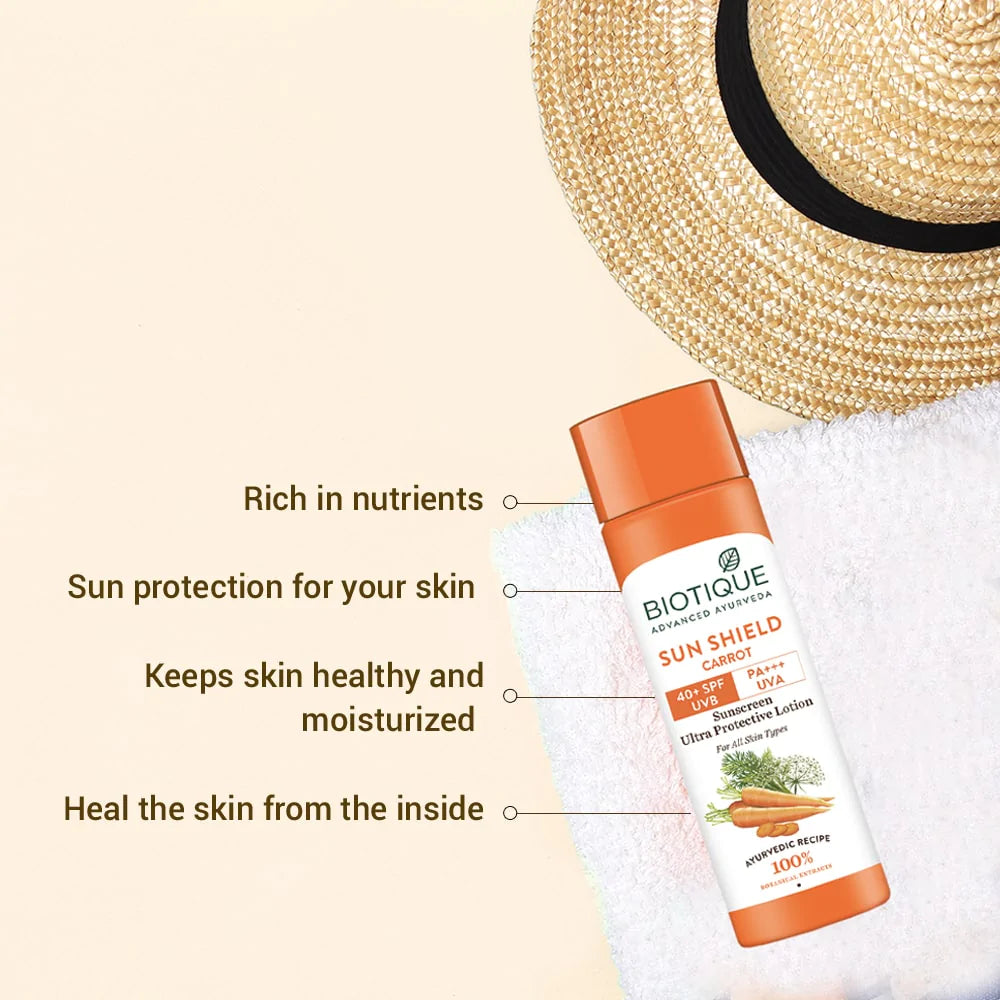 Sun Shield Carrot Sunscreen 120ml Spf 40+