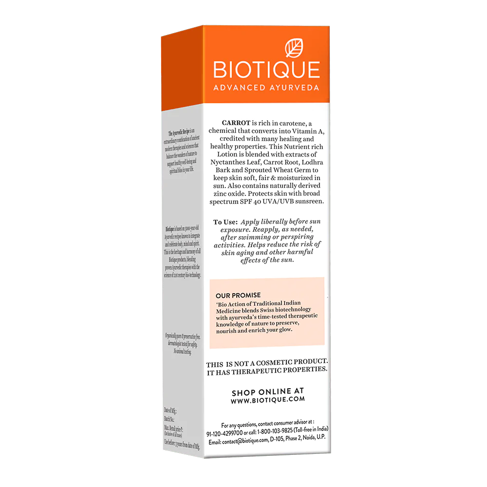 Sun Shield Carrot Sunscreen 120ml Spf 40+
