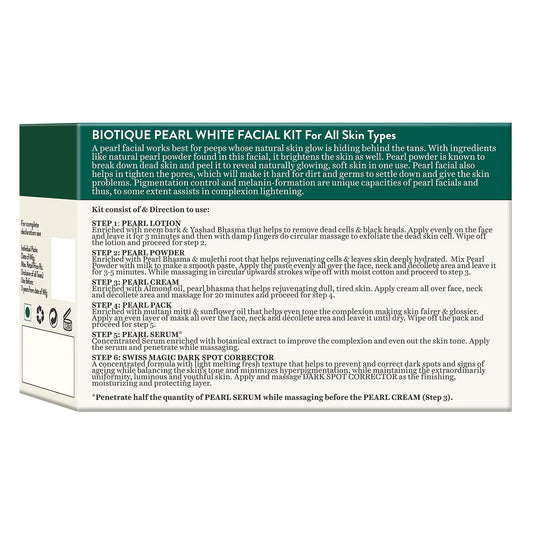 Pearl White Flawless Glowing Skin Facial Kit (5x10g + 15g)