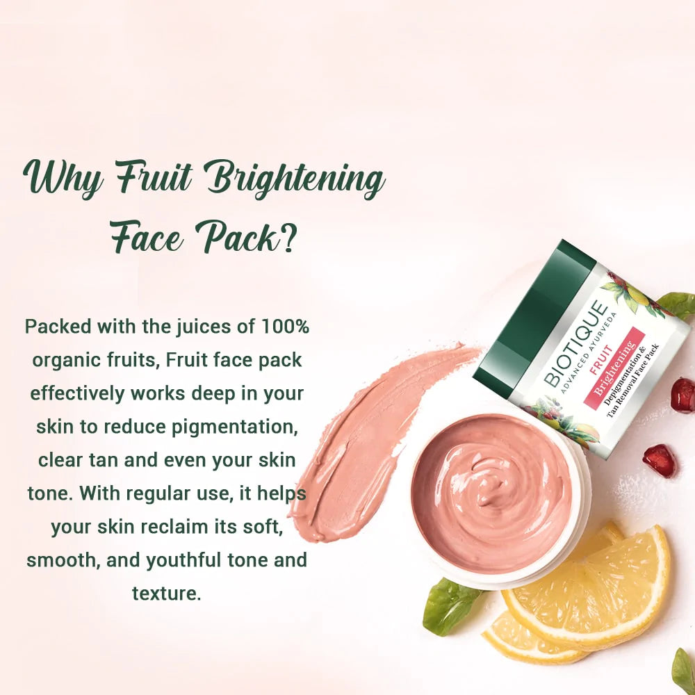 Fruit Brightening Depigmentation & Tan Removal Face Pack