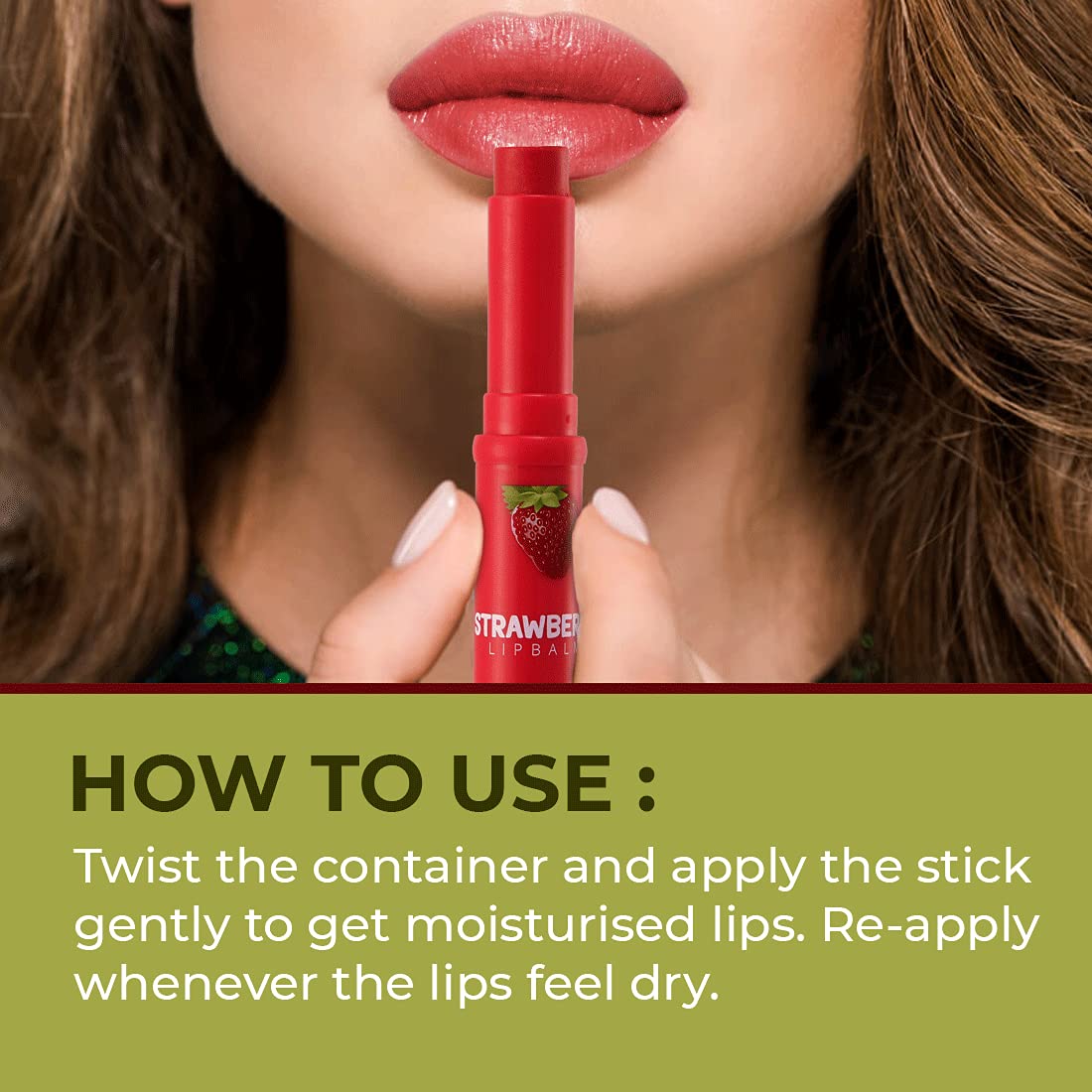 Moisturizing Lip Balm: Strawberry - 3gm