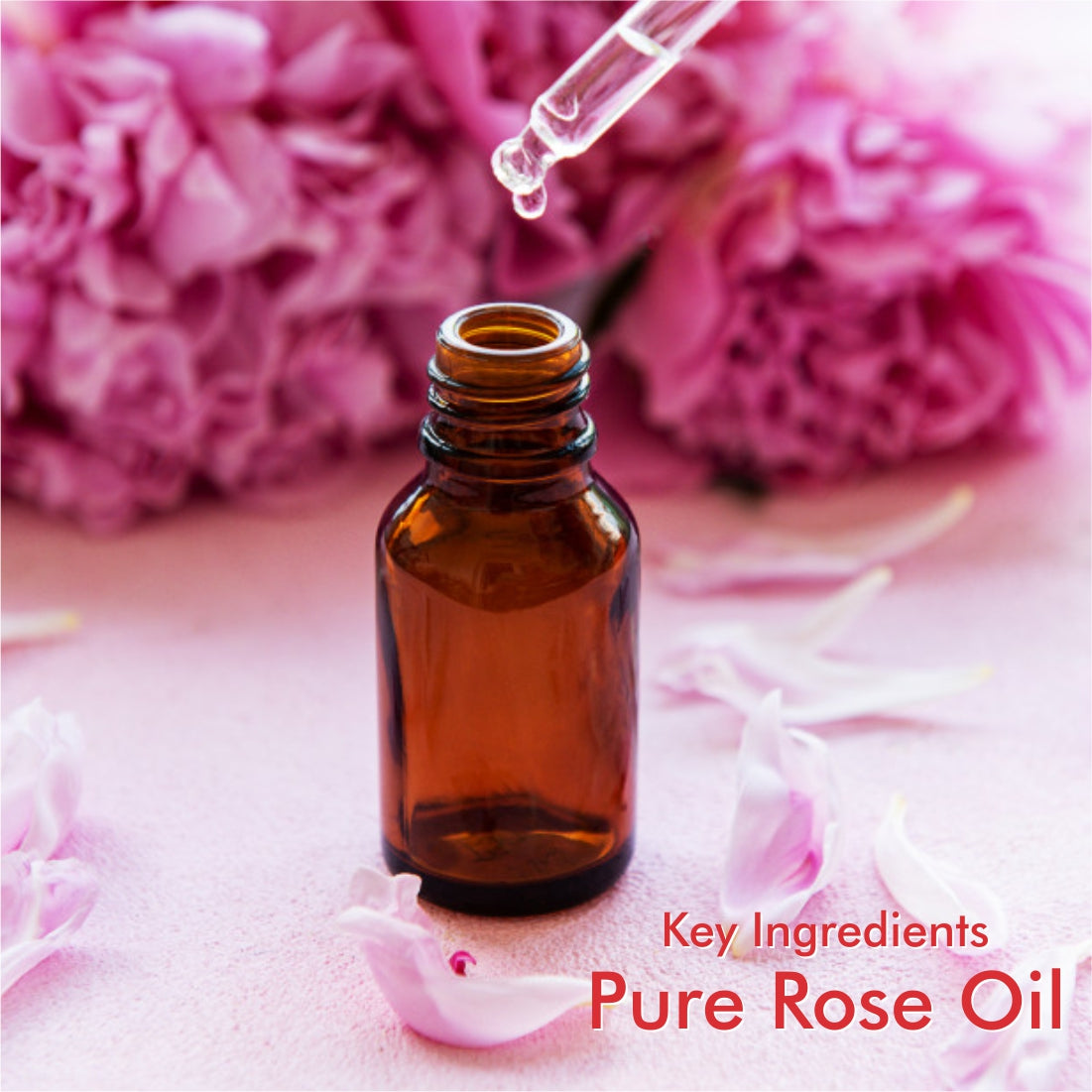 Rose Essential Oil, Calms & Soothes Skin, Fight Depression Face, Hair Care, Excellent for Aromatherapy - 10ml