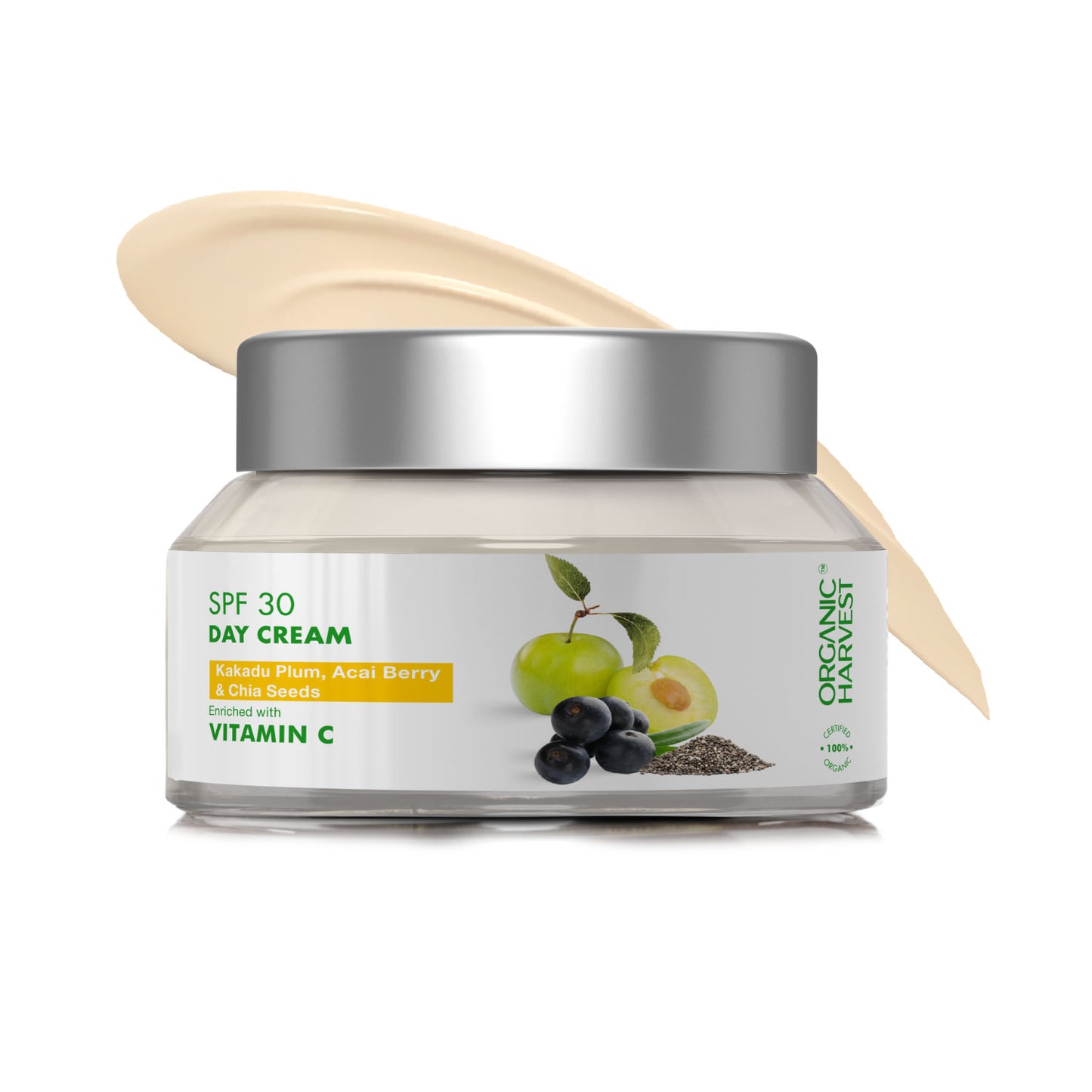 SPF 30 Day Cream: Kakadu Plum, Acai Berry & Chia Seeds | Daily Use Moisturizing Vitamin C Day Cream