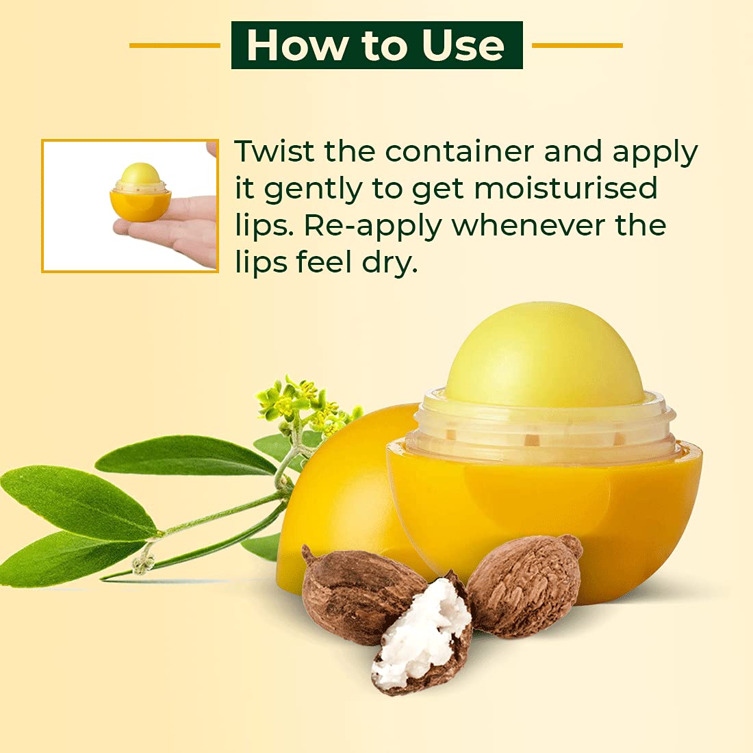 Moisturizing Lip Balm: Shea Butter - 8gm