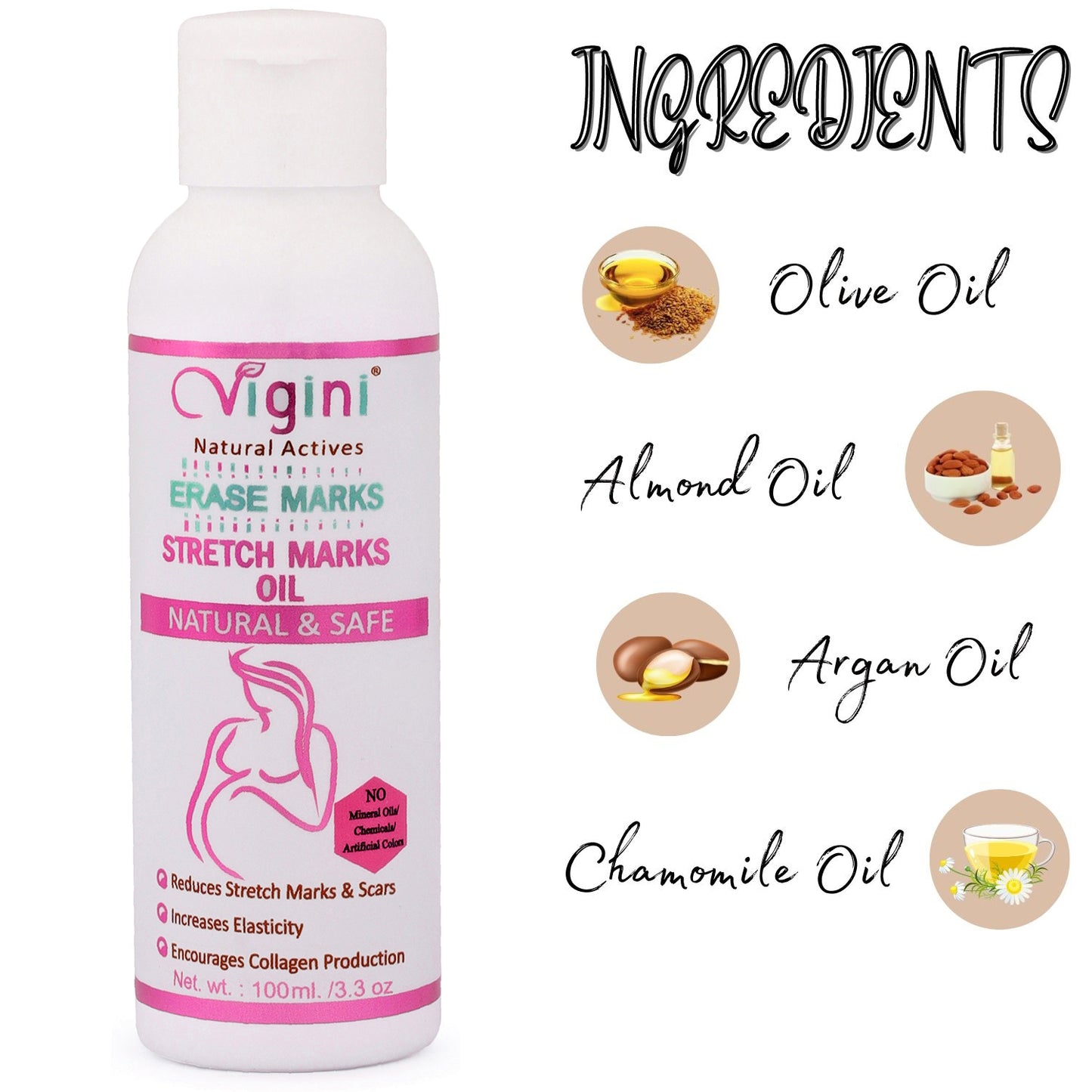 Erase Stretch Marks & Scars Removal Oil Cream with Bio Oils & Use as Body Butter