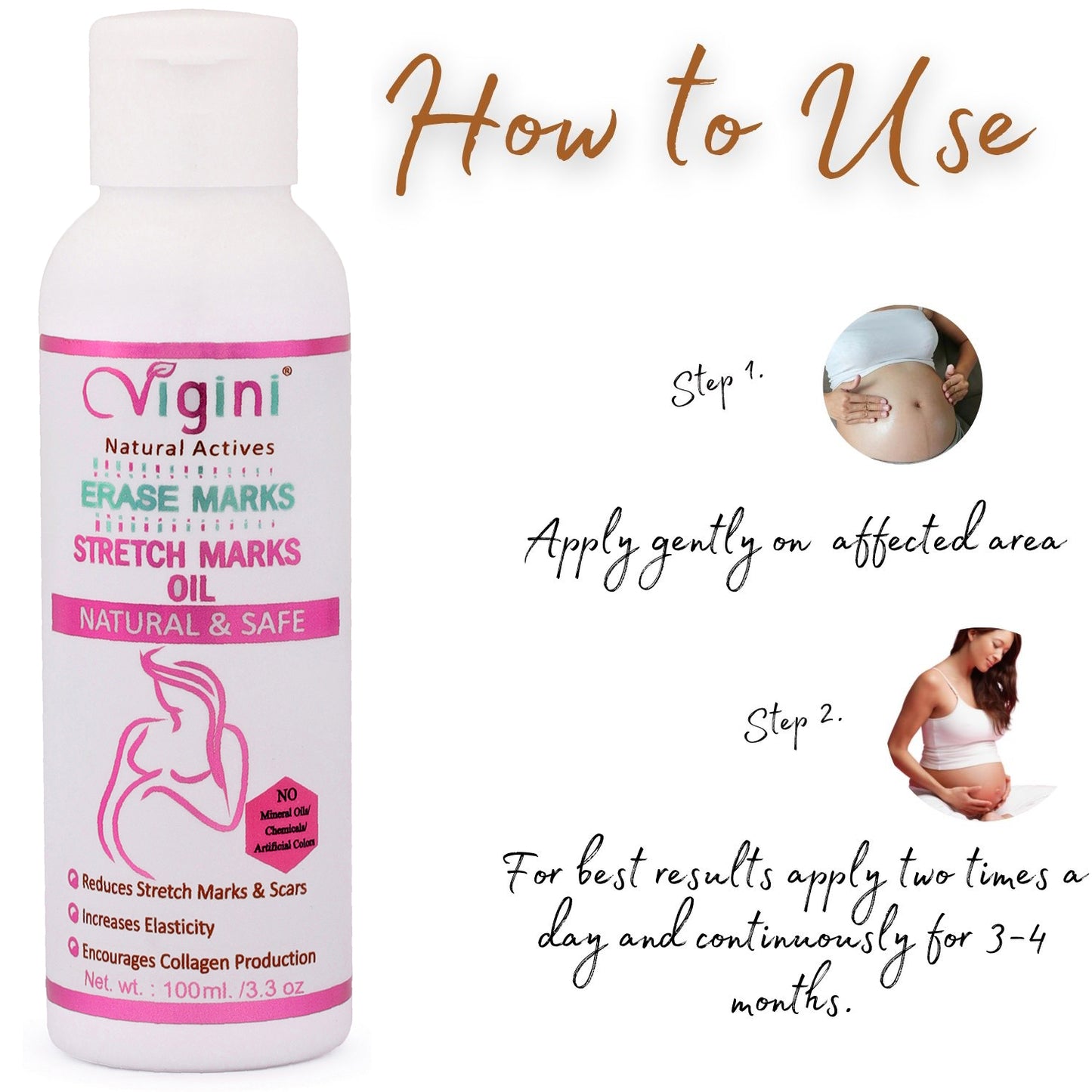 Erase Stretch Marks & Scars Removal Oil Cream with Bio Oils & Use as Body Butter