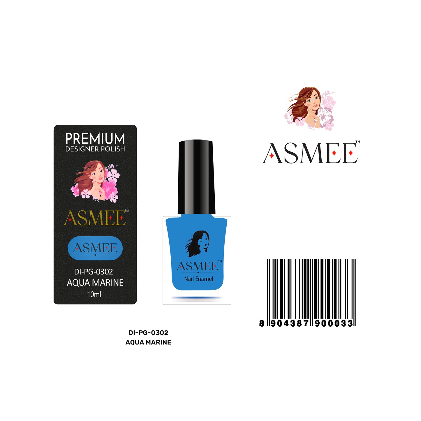 Blue gel polish