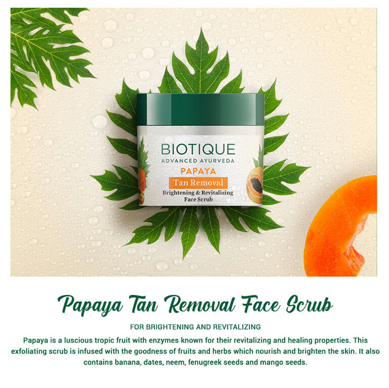 Papaya Tan Removal Brightening & Revitalizing Face Scrub