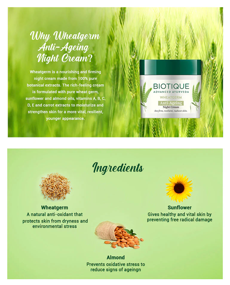 Wheatgerm Anti-Ageing Night Cream 50g