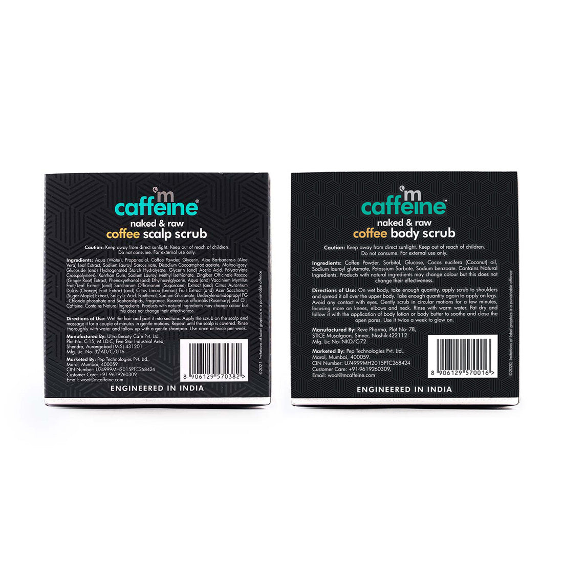 mCaffeine Coffee Hero Scrubs Combo