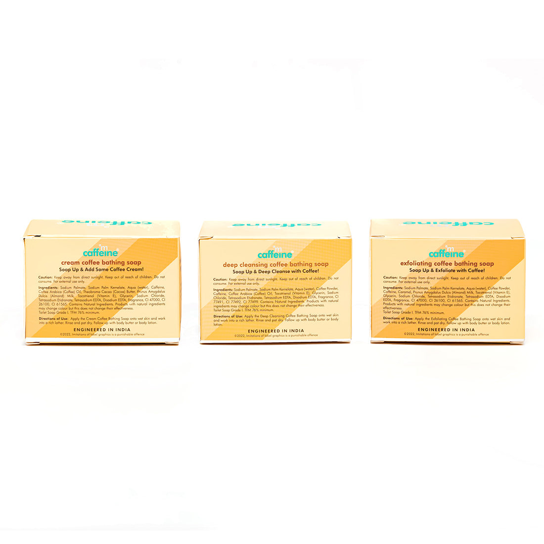 mCaffeine Assorted Coffee Bathing Soap Trio