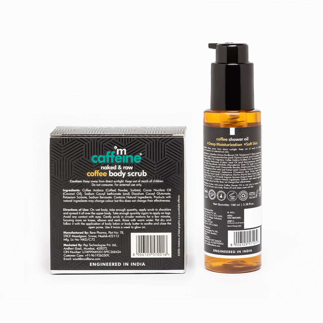 mCaffeine Detan & Deep Hydrating Shower Combo