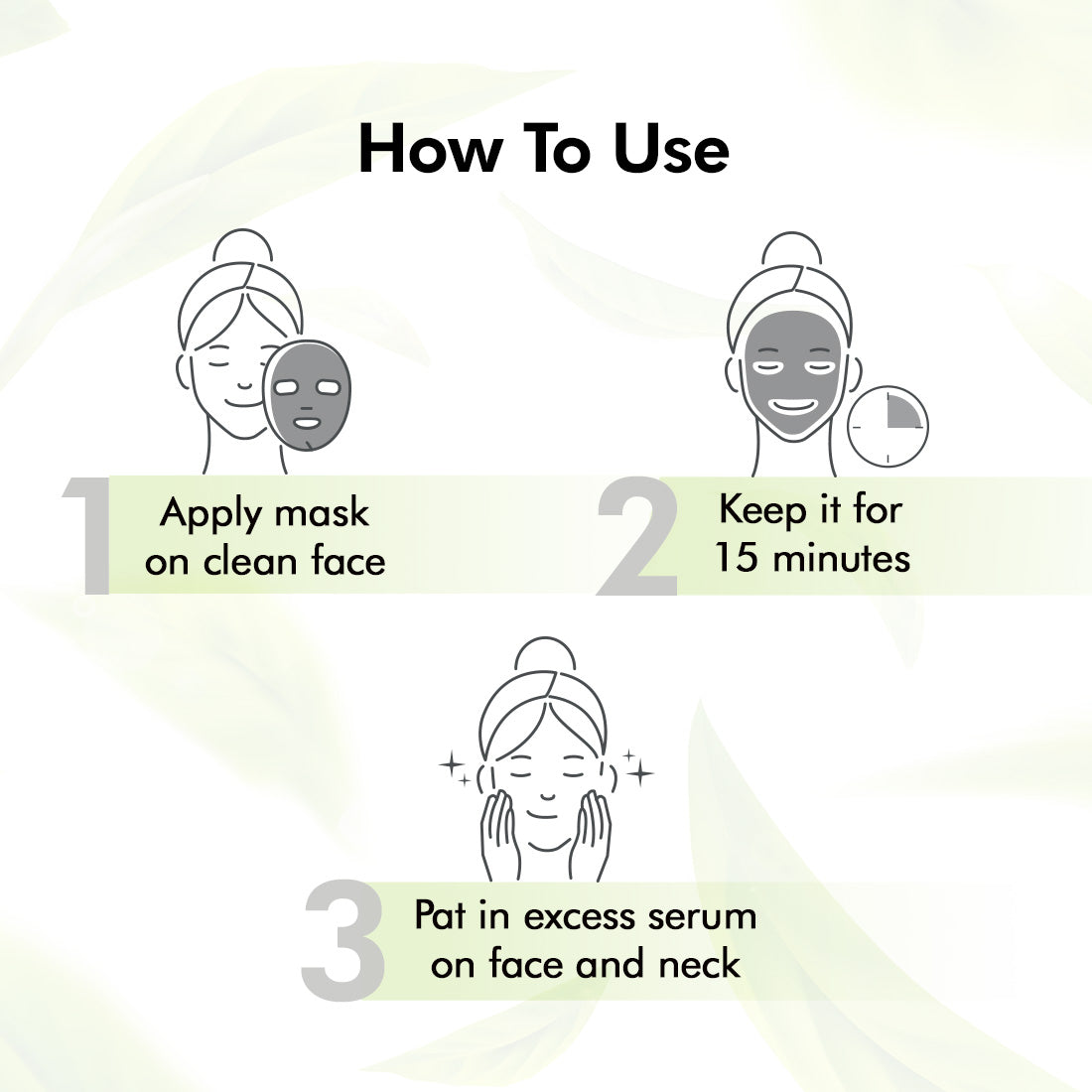 mCaffeine Green tea sheet mask (Pack of3)