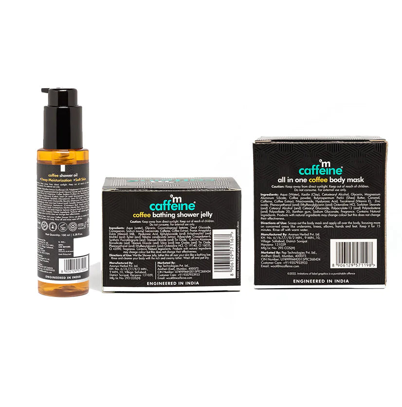 mCaffeine Renew & Refresh Complete Coffee Body Care Set