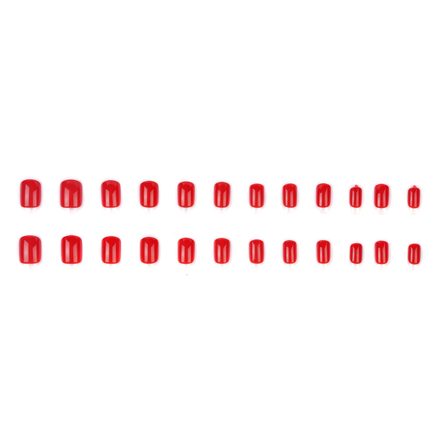 Stick On Nails | Red Artificial/Fake Reusable Press on Nails With Quick Dry Nail Glue