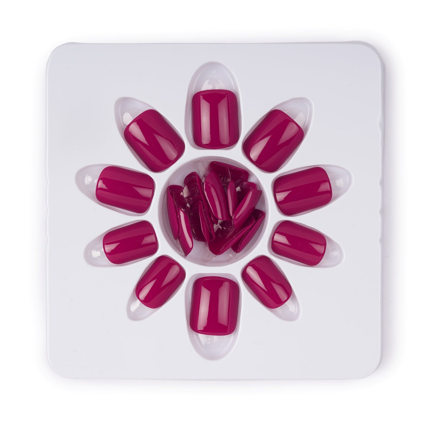 Stick On Nails | Dashing Diva Press Magic Brick Red, Beige Sparkles False Reusable Acrylic Press on Nails With Quick Dry Nail Glue, Pack of 2