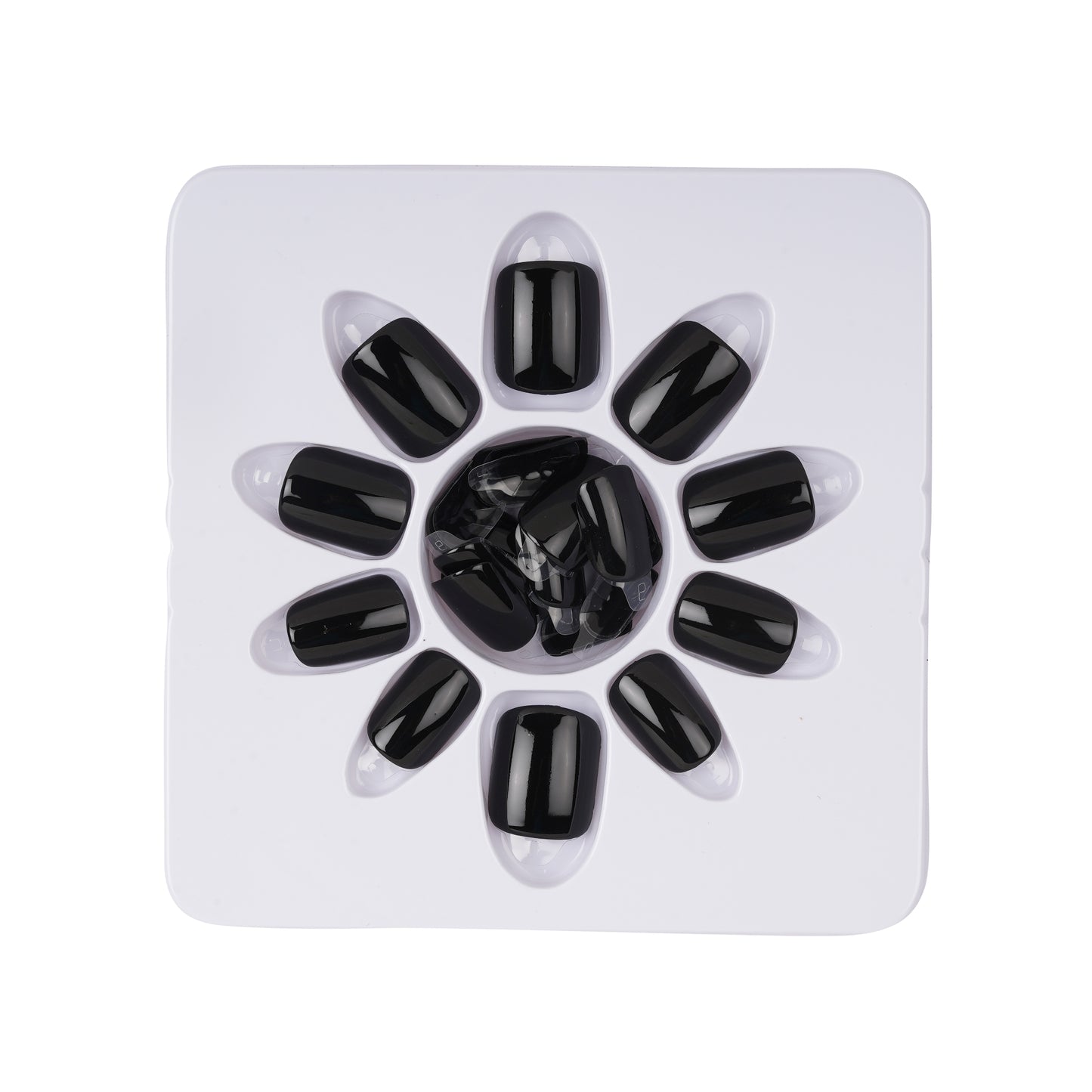 Stick On Nails | Dashing Diva Press Magic Brick Red, Rich Black Reusable Fake False Acrylic Press on Nails With Quick Dry Nail Glue, Pack of 2