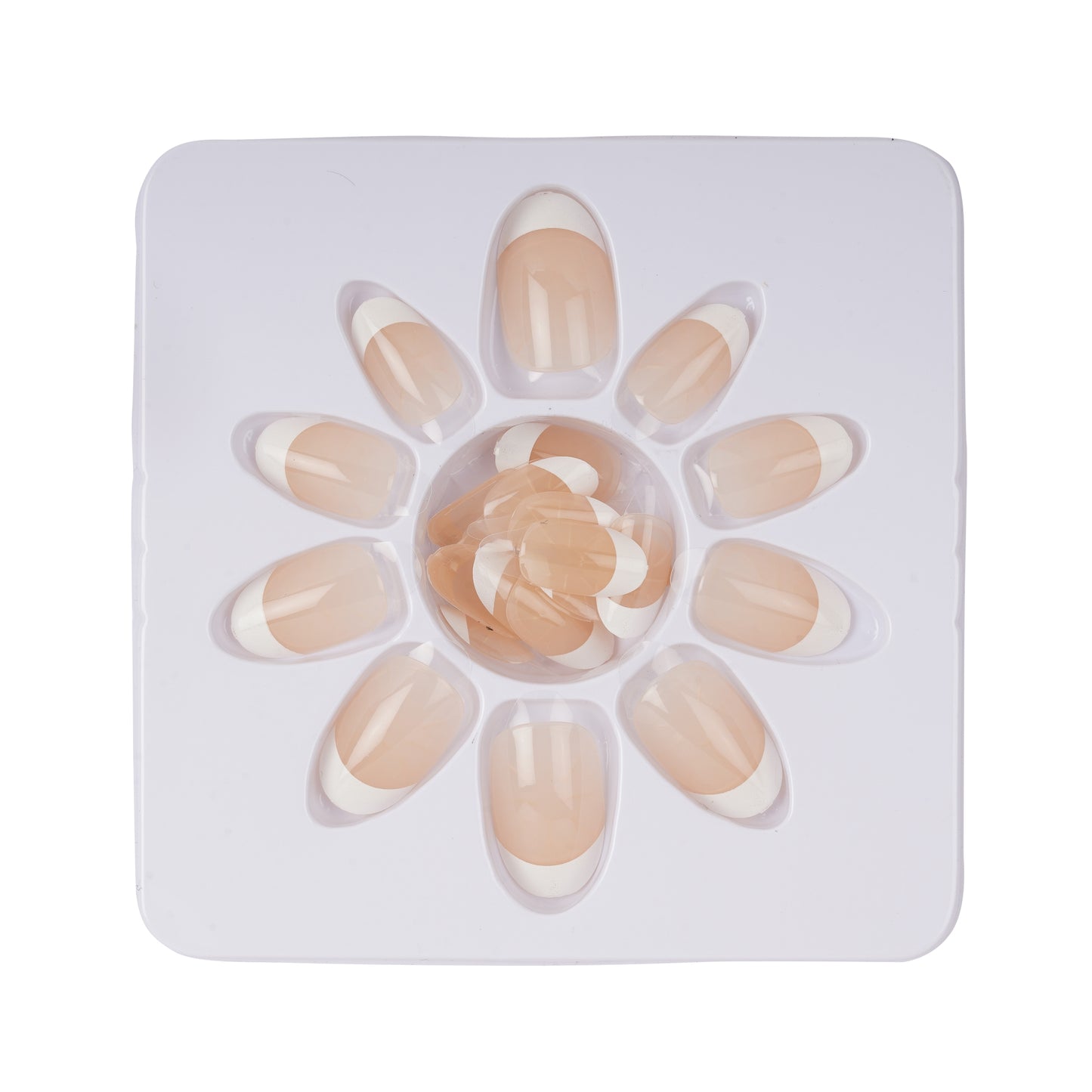Stick On Nails | Dashing Diva Press Magic Animalier, Ivory Fake Reusable Acrylic Press on Nails Extension With Quick Dry Nail Glue, Pack of 2