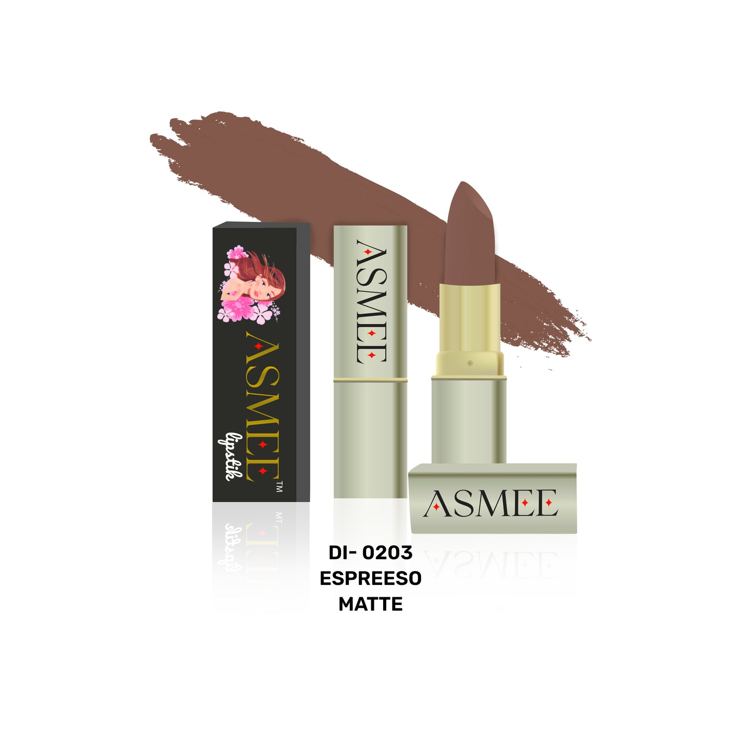 Matte lipstick brown