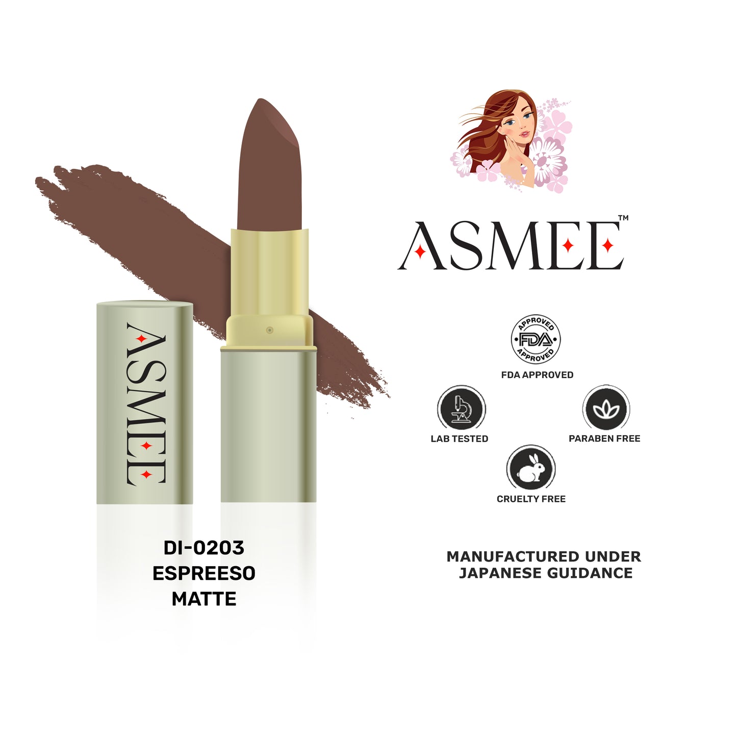 Matte lipstick brown
