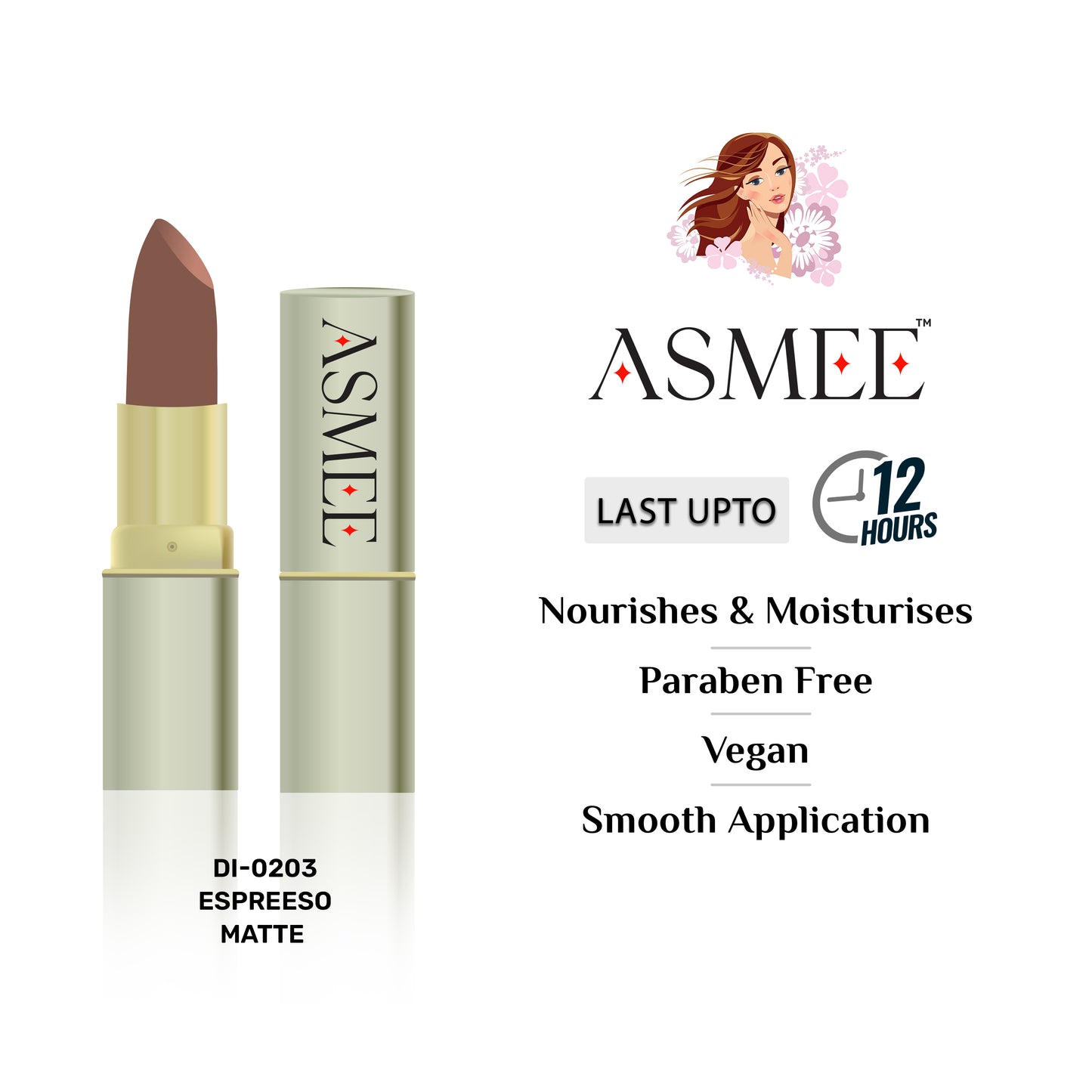 Matte lipstick brown