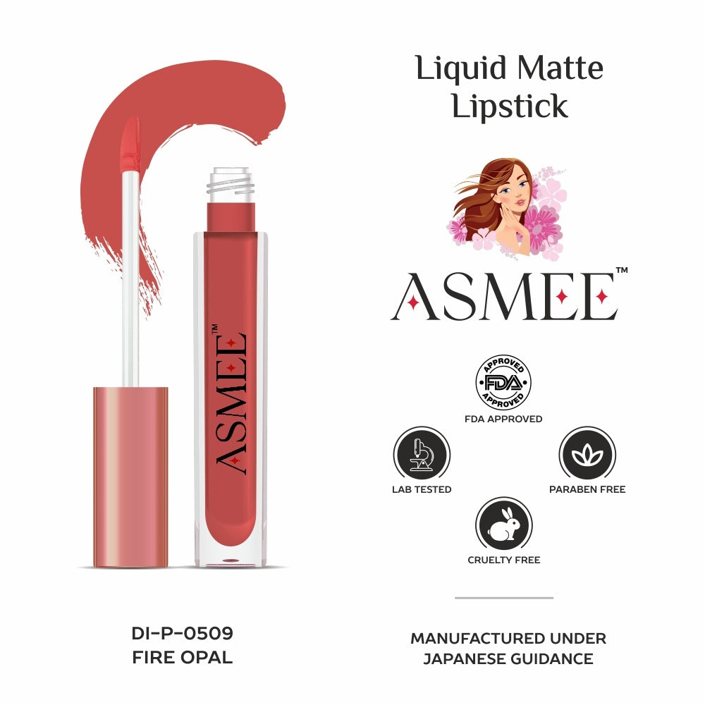 Orange liquid matte lipstick