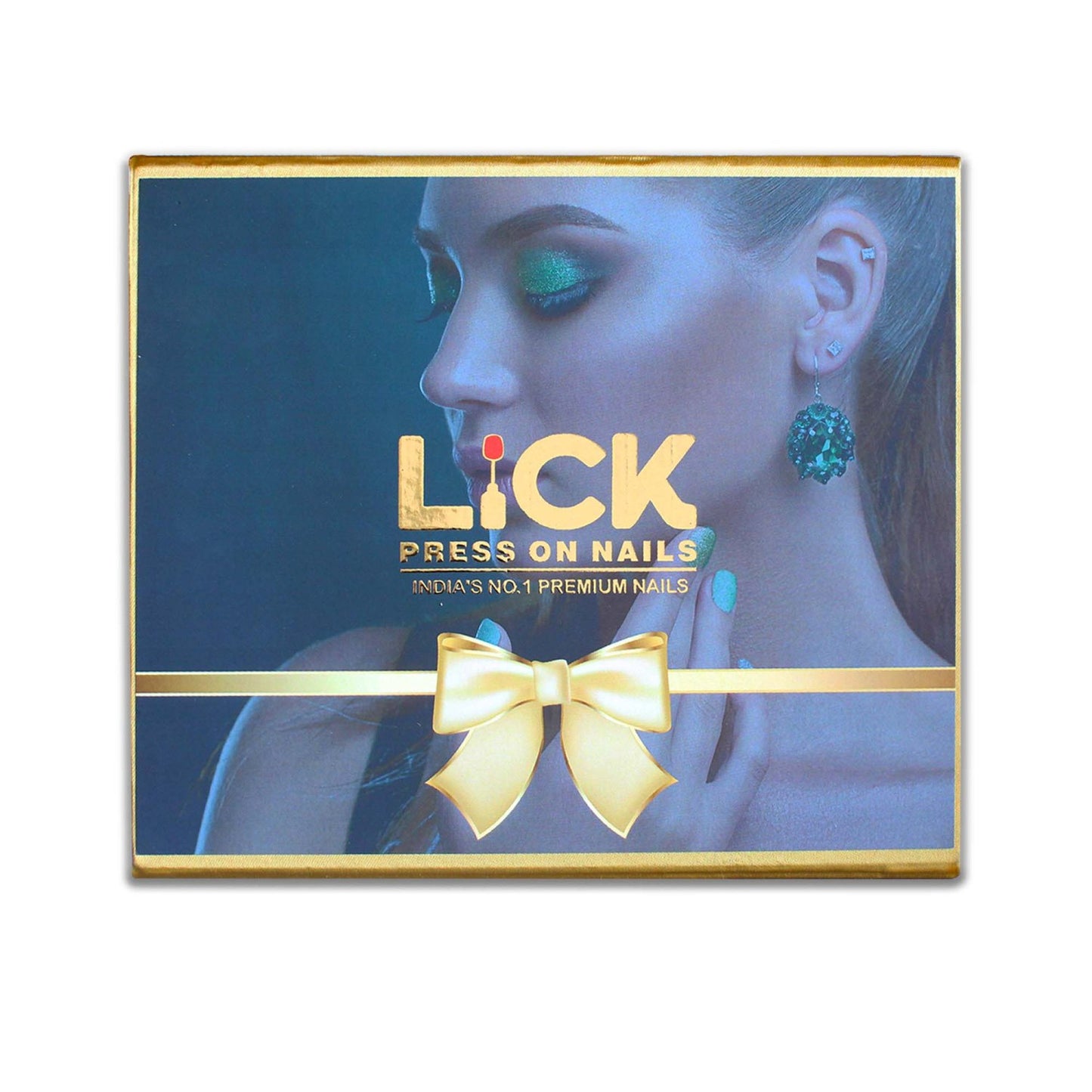 Stick On Nails | Artificial False Fake Press on Nails for Wedding Festival Bridal Gift Set