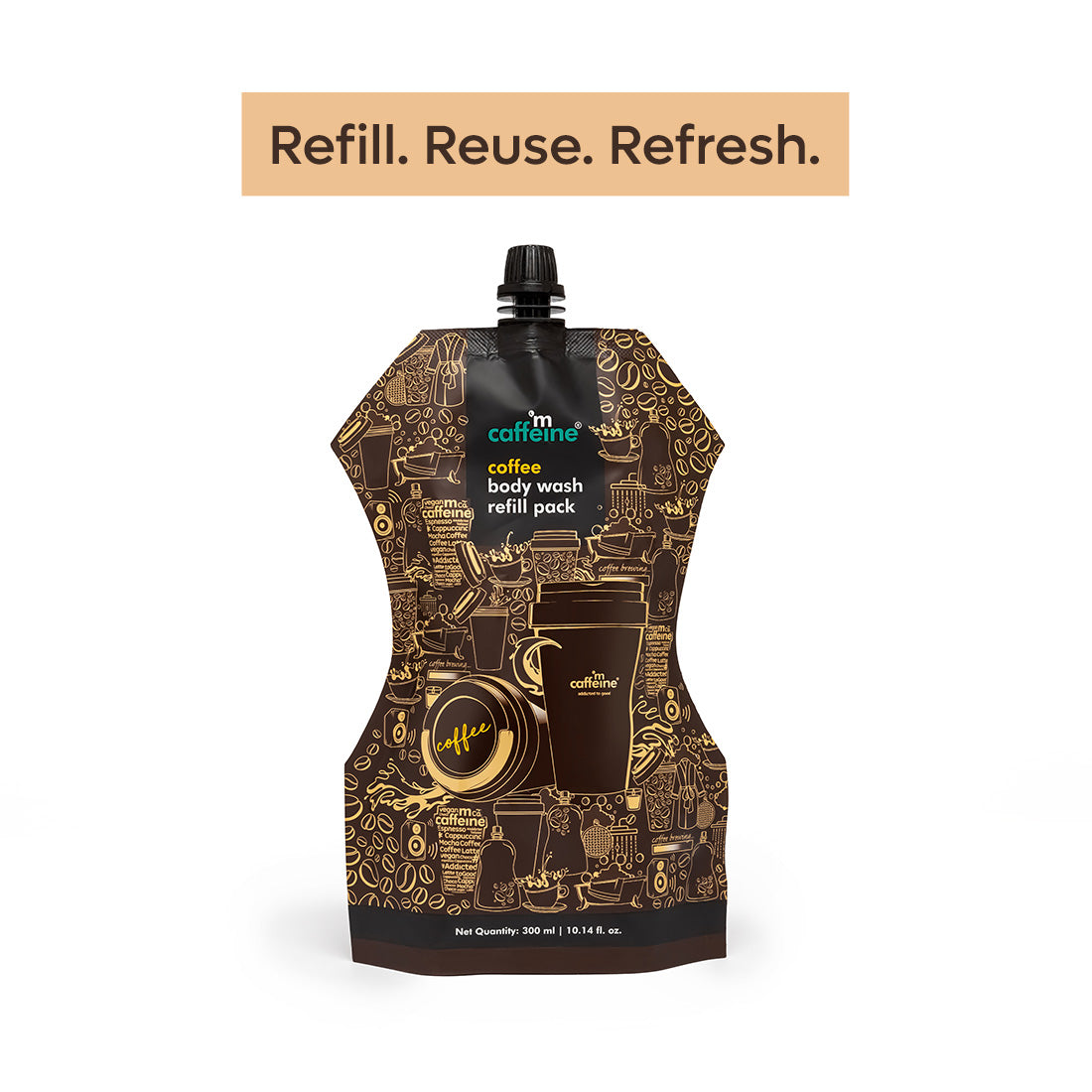 mCaffeine Coffee Body Wash Refill Pouch