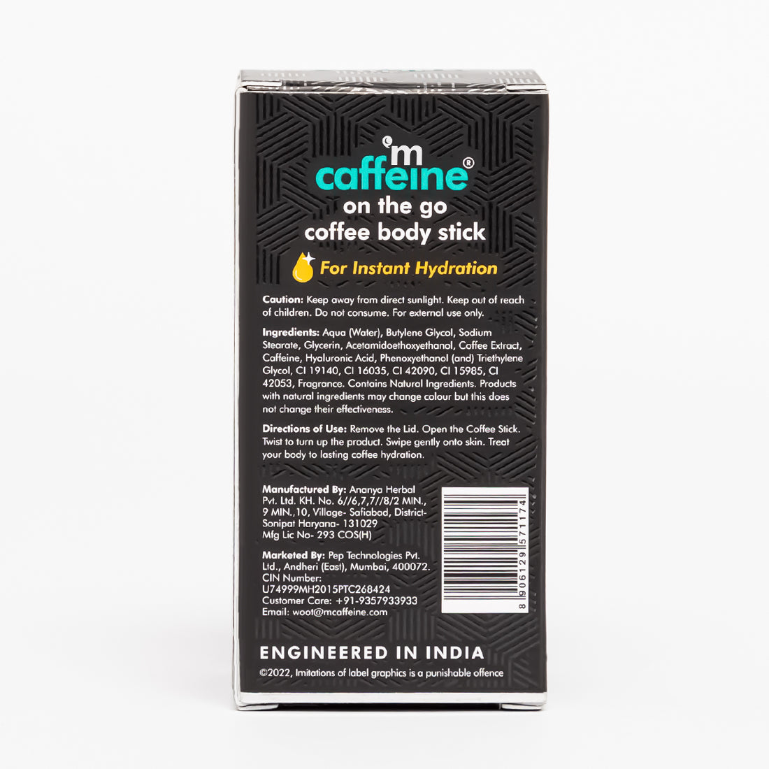 mCaffeine On The Go Coffee Body Stick (For Instant Hydration)