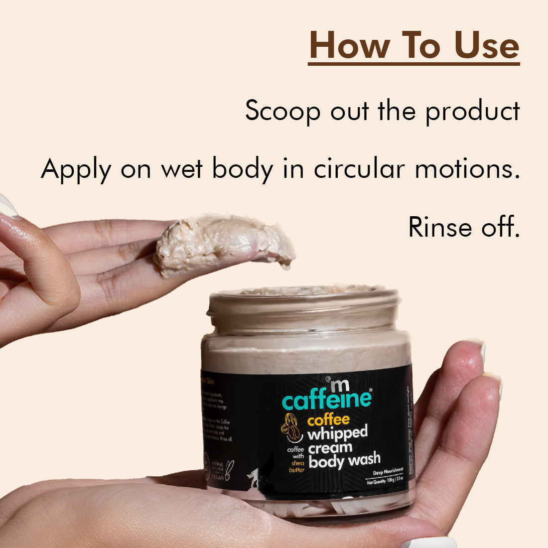 mCaffeine Coffee Whipped Cream Body Wash (Deep nourishment for soft & smooth skin )